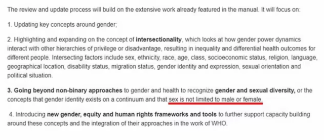 World Health Org decides sex is NOT limited to male and female… – The