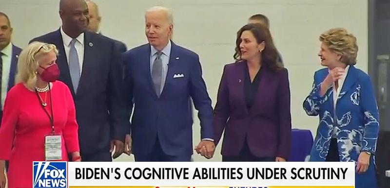 Presidementia Biden Holds Hands With Whitmer at Auto Show