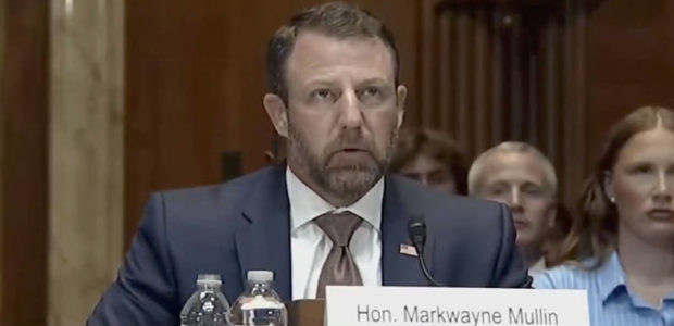 BOOM VIDEO – Markwayne Mullin gives GREAT answer to Dem on whether he’ll obey the courts…