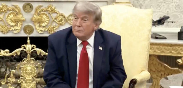 BREAKING VIDEO – Trump asked his position on any Iran deal that might include fees on shipping in Strait of Hormuz